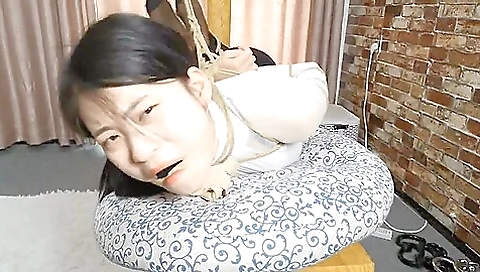 Chinese Bondage - Hogtied On Bench Chinese Bondage - Hogtied On Bench